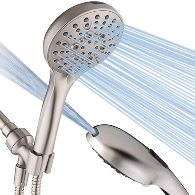 BRIGHT SHOWERS 9-Spray Handheld Shower Head, 69 Inch Hose