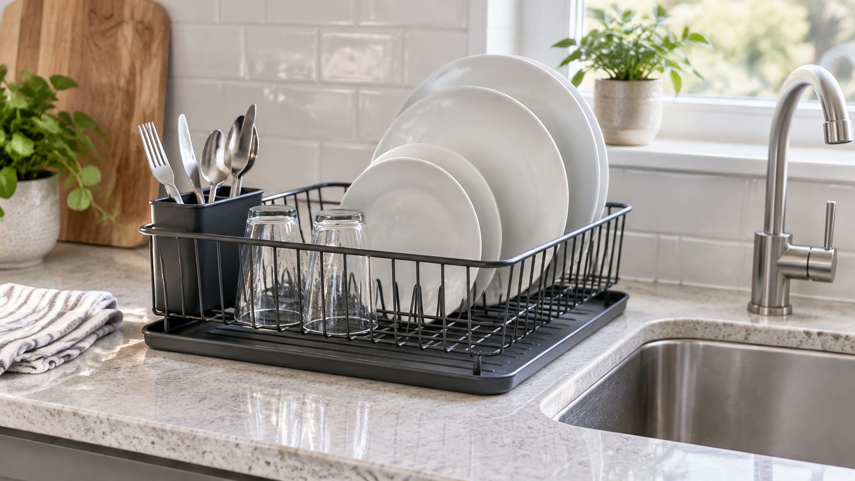 Dish Racks That Fit Small Counters: Tiered vs Over-Sink