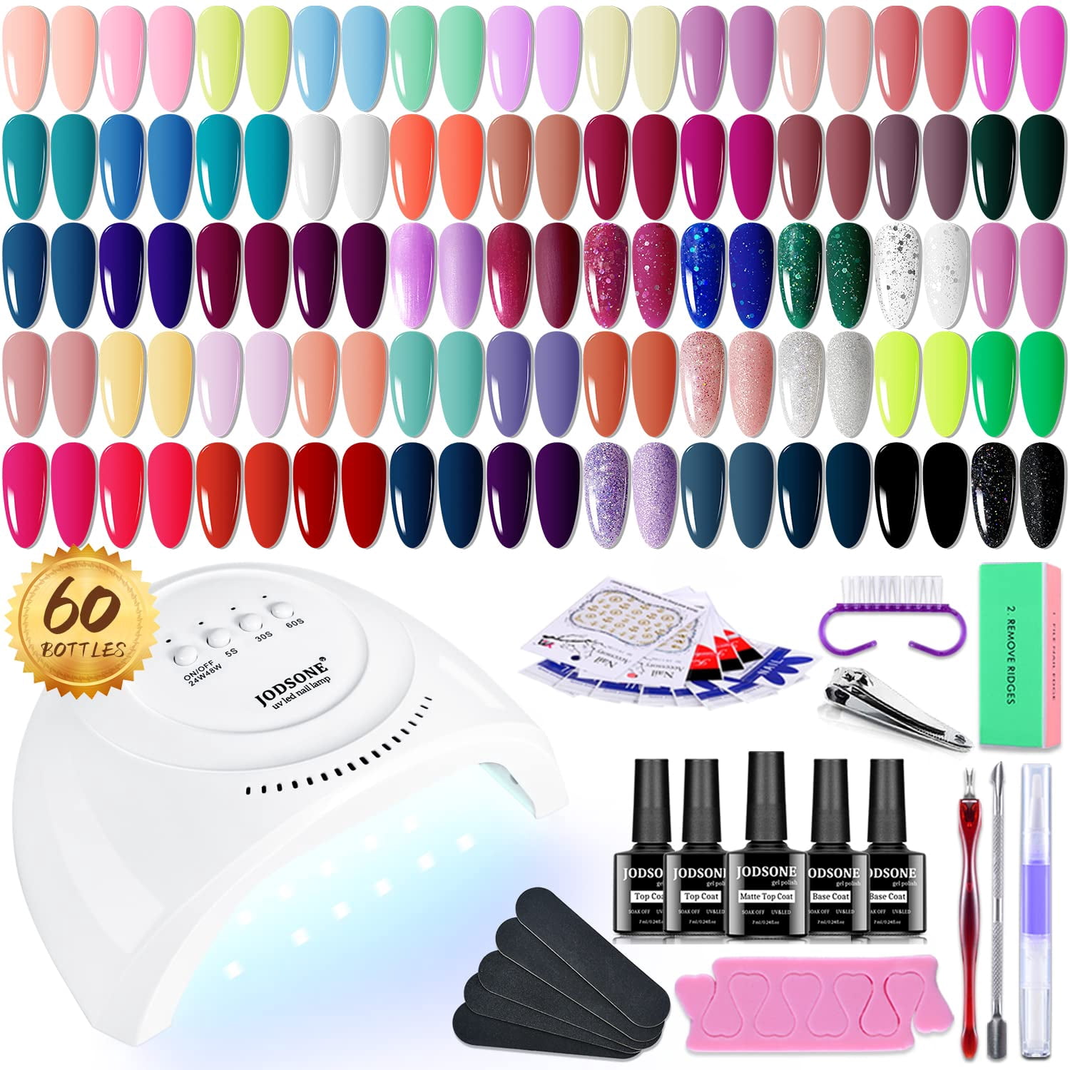 JODSONE 60-piece gel polish kit with UV light