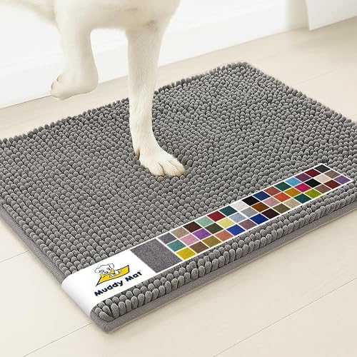 Muddy Mat Absorbent Chenille Door Mat, 30 x 19 in