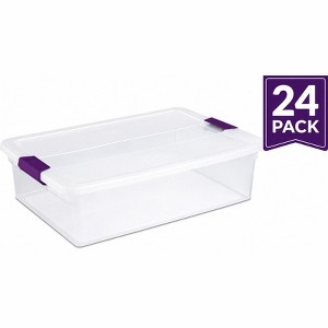 Sterilite 32-Quart ClearView Latch Boxes