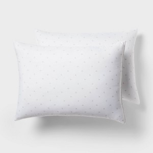 Standard/Queen 2pk Medium/Firm Machine Washable Plush Pillow, White, Room Essentials