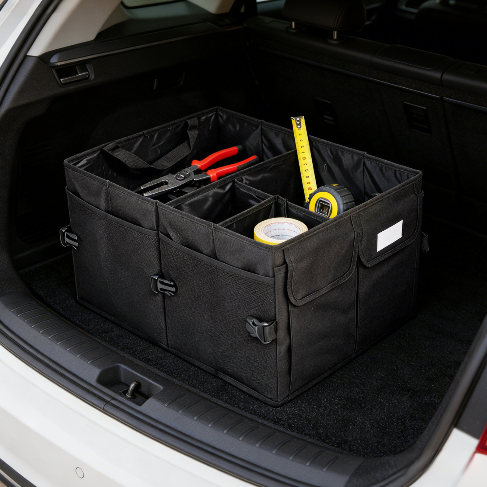 60L Trunk Organizer with Lidded Sections