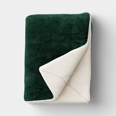 Threshold Plush Throw with Faux Shearling Reverse at Target
