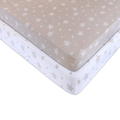 Ely's & Co. jersey cotton fitted crib sheet 2-pack
