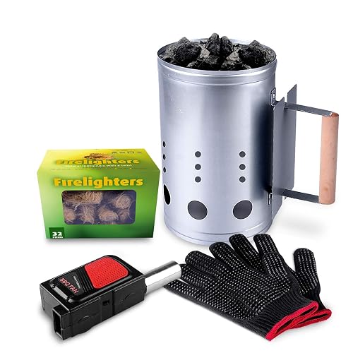 homenote Charcoal Chimney Starter Kit