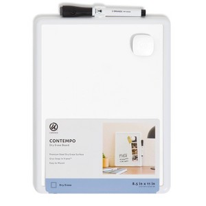 U Brands 8.5 x 11 in Contempo Magnetic Dry Erase Board