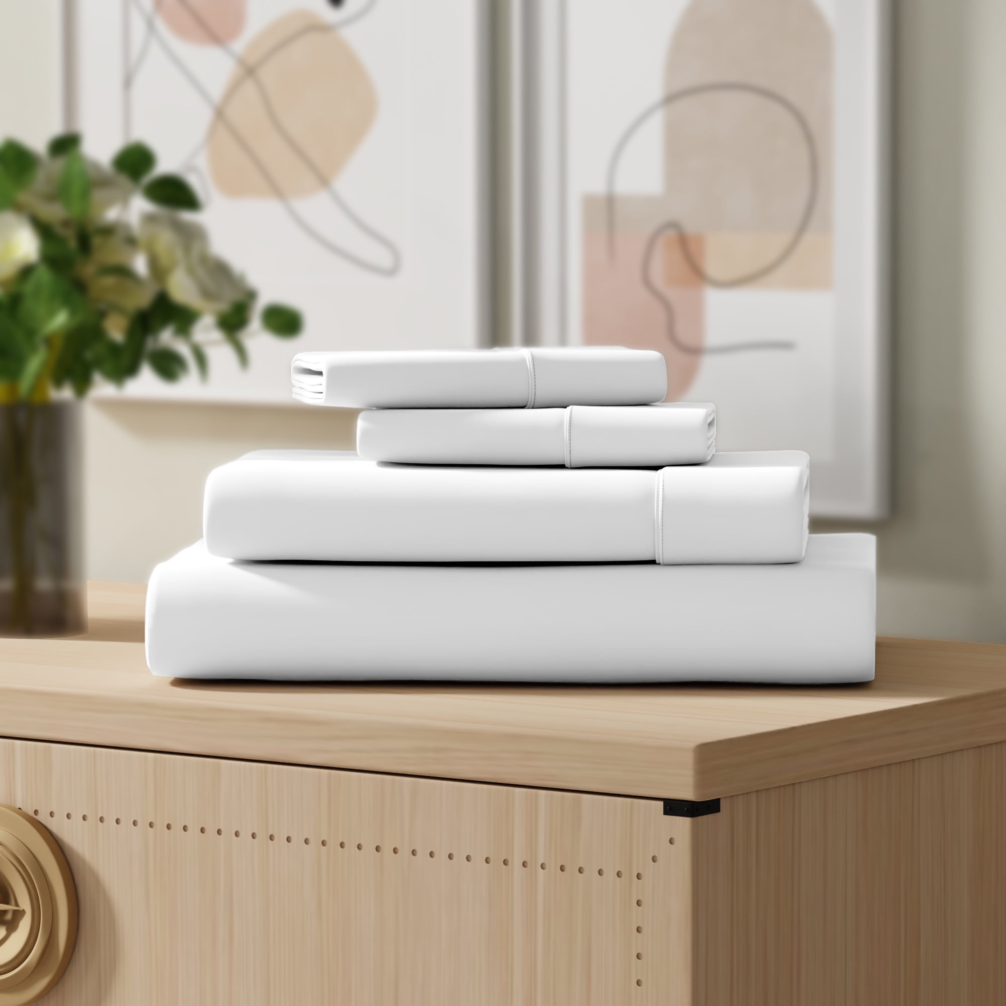 Color Sense 100% Cotton Percale Sheet Set