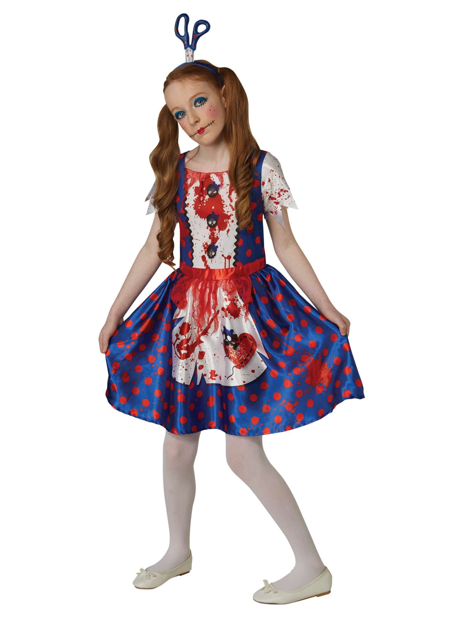 Girls creepy rag doll costume