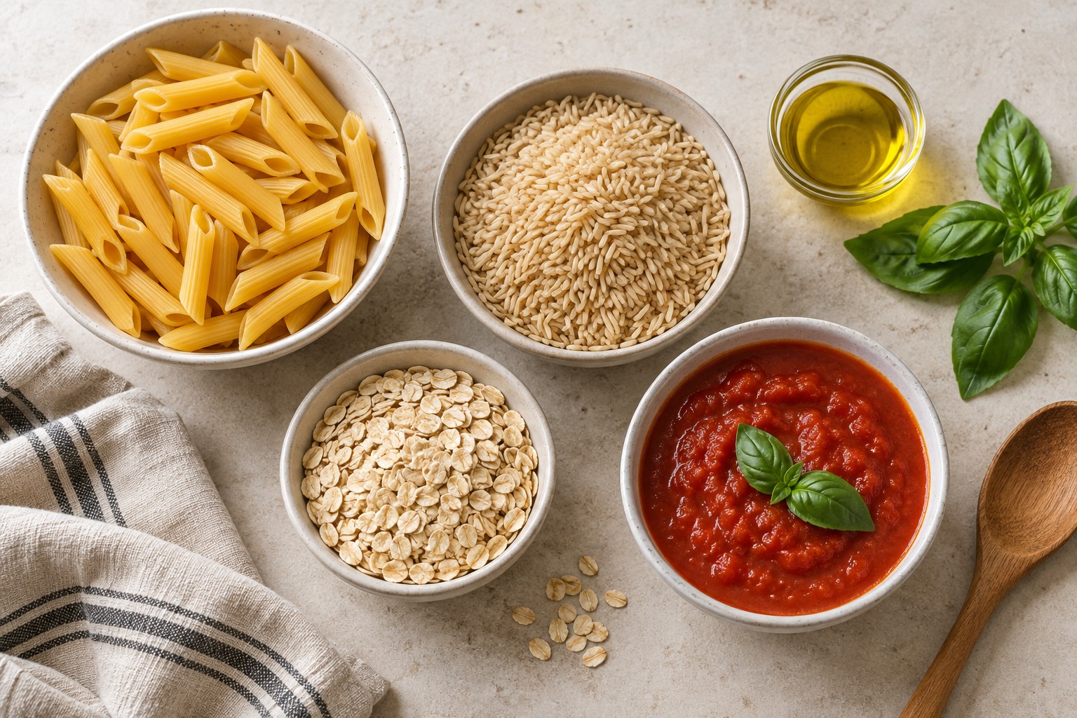 AI illustration of generic pantry ingredients, not a listed product