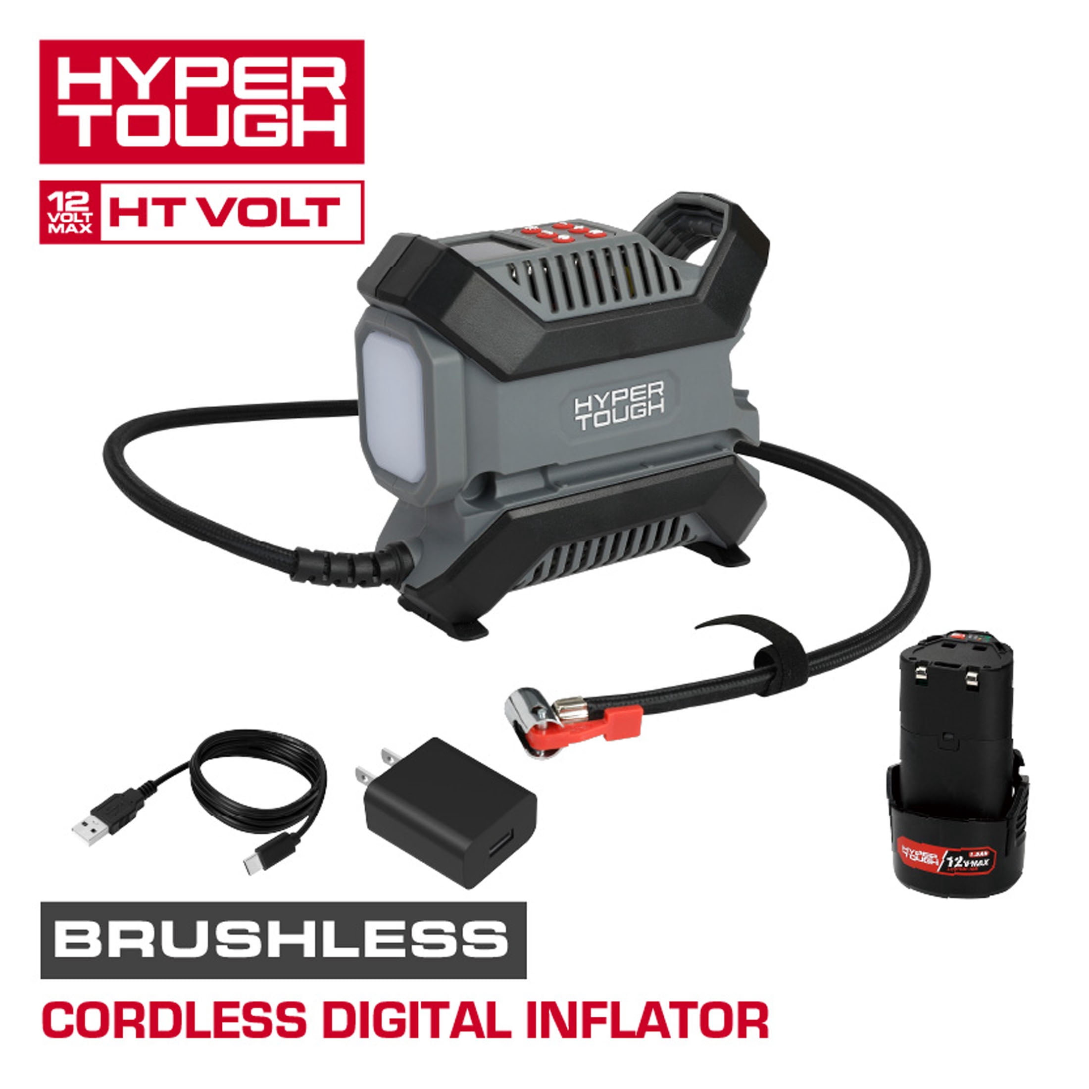 Hyper Tough 12V Brushless Cordless Inflator
