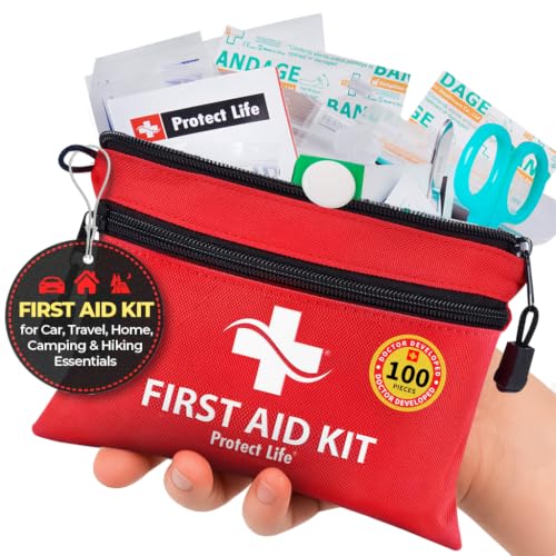 Protect Life 100 Piece Travel First Aid Kit for Car