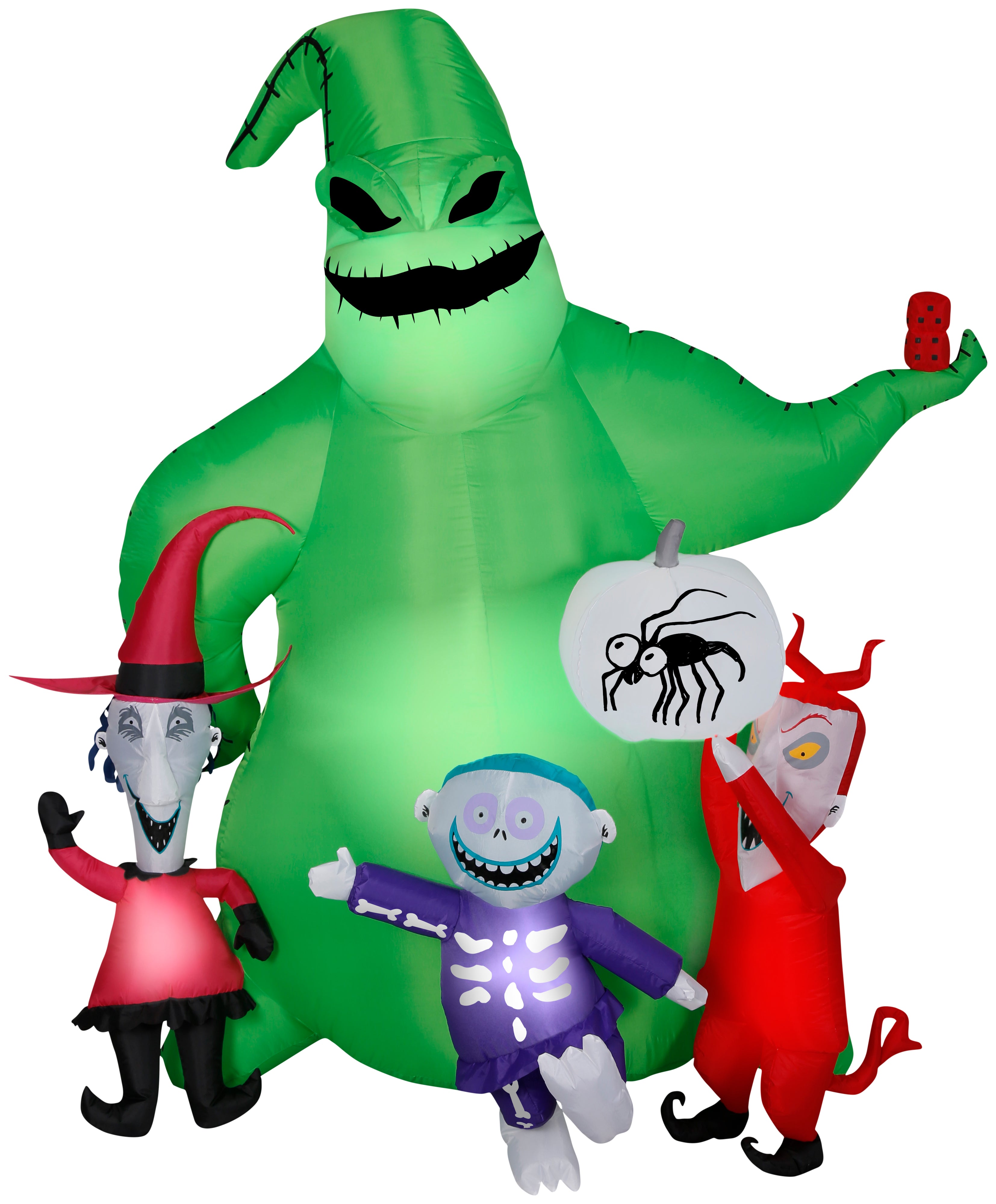 Gemmy seven-foot Oogie Boogie inflatable scene