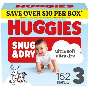 Huggies Snug & Dry Ultra Soft Baby Diapers - Size 3 - 152ct