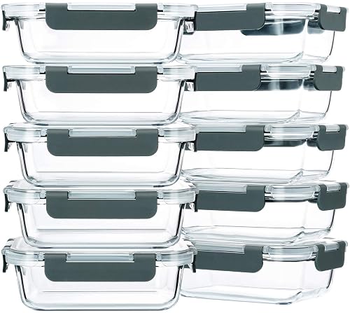 M MCIRCO 10-Pack 22 oz Glass Containers