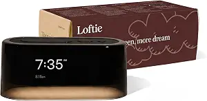 Loftie smart alarm clock with night light and sound machine
