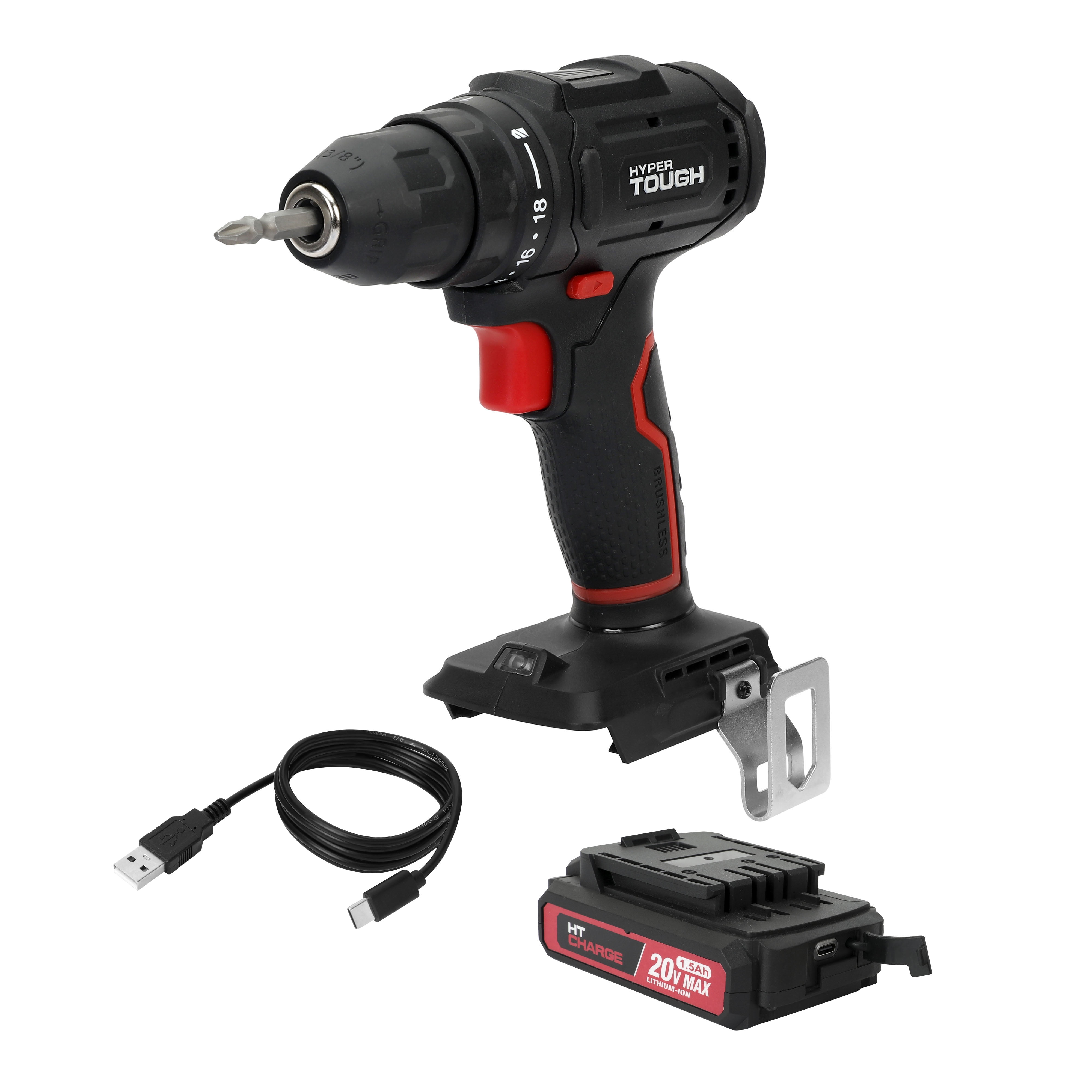 Hyper Tough 20V Brushless Cordless Drill Driver