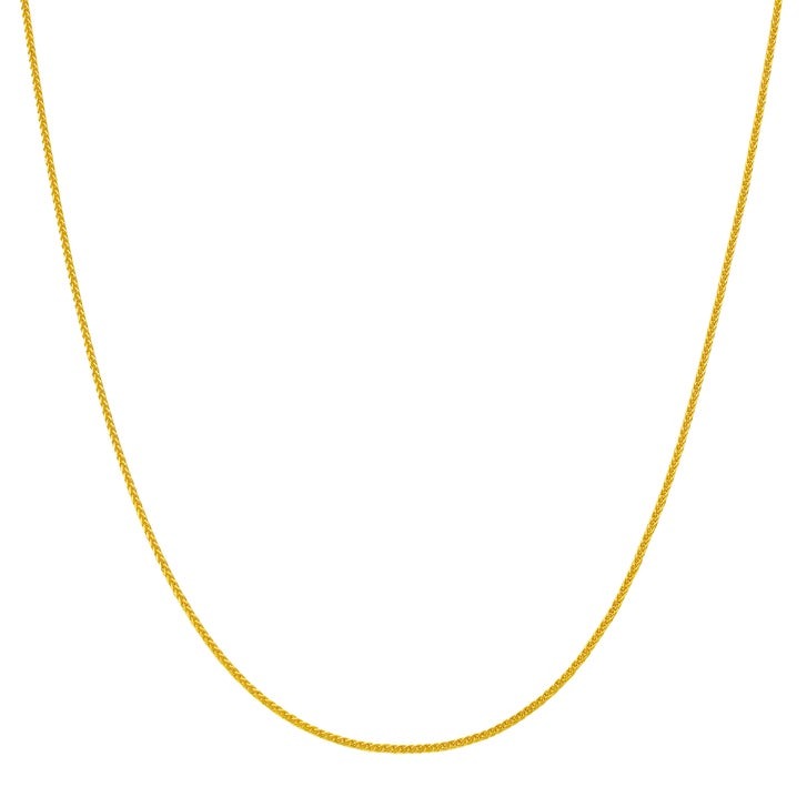 24kt yellow gold curb chain necklace