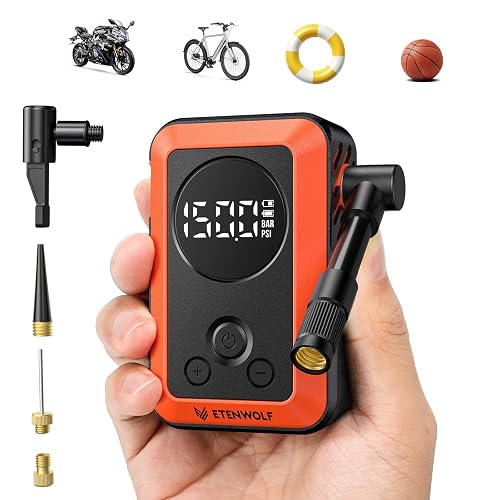 ETENWOLF S0 Electric Mini Bike Pump with Gauge