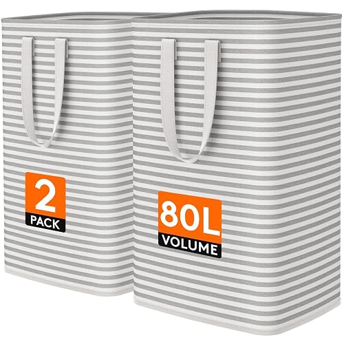 Lifewit 80L Large Laundry Baskets, 2 Pack