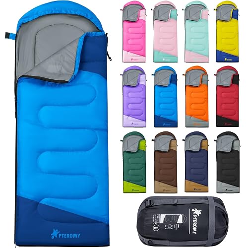 PTEROMY Lightweight Sleeping Bag, Machine Washable