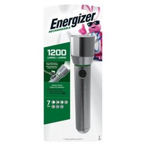 Energizer Vision HD Rechargeable Metal LED Flashlight, Silver