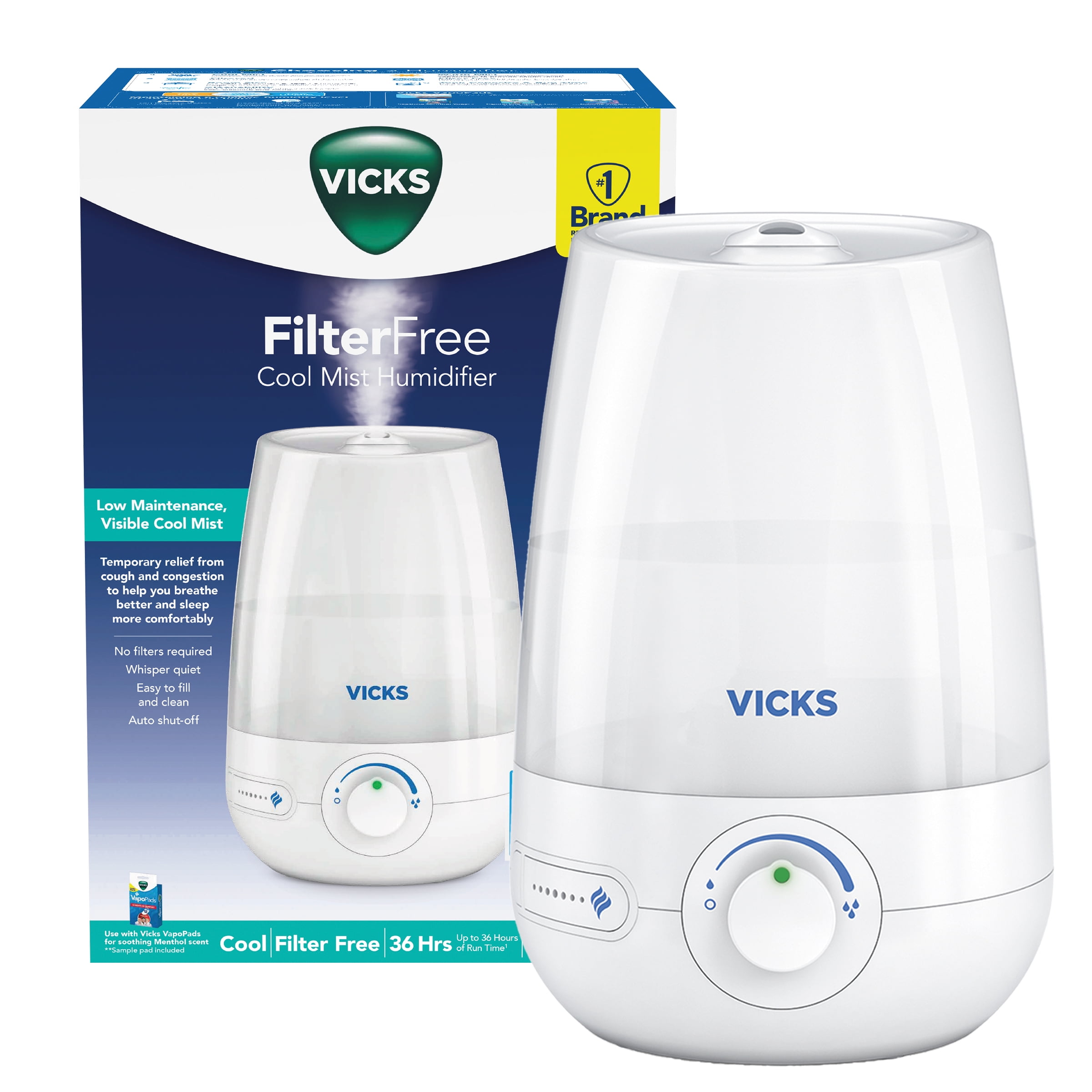 Vicks 1-Gallon Filter-Free Cool Mist Humidifier (VUL545)