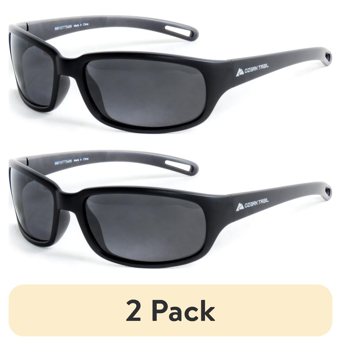 Ozark Trail Full Frame Sports Polarized Fishing Sunglasses, 2 Pack