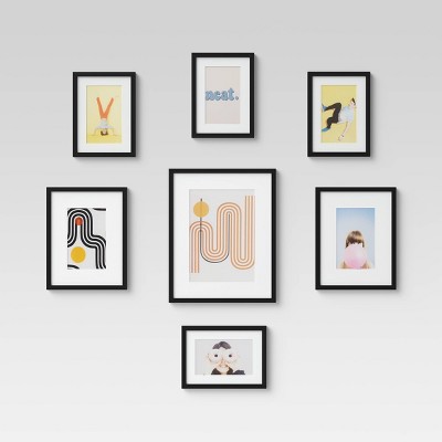 Room Essentials Black Gallery Frame Set of Seven