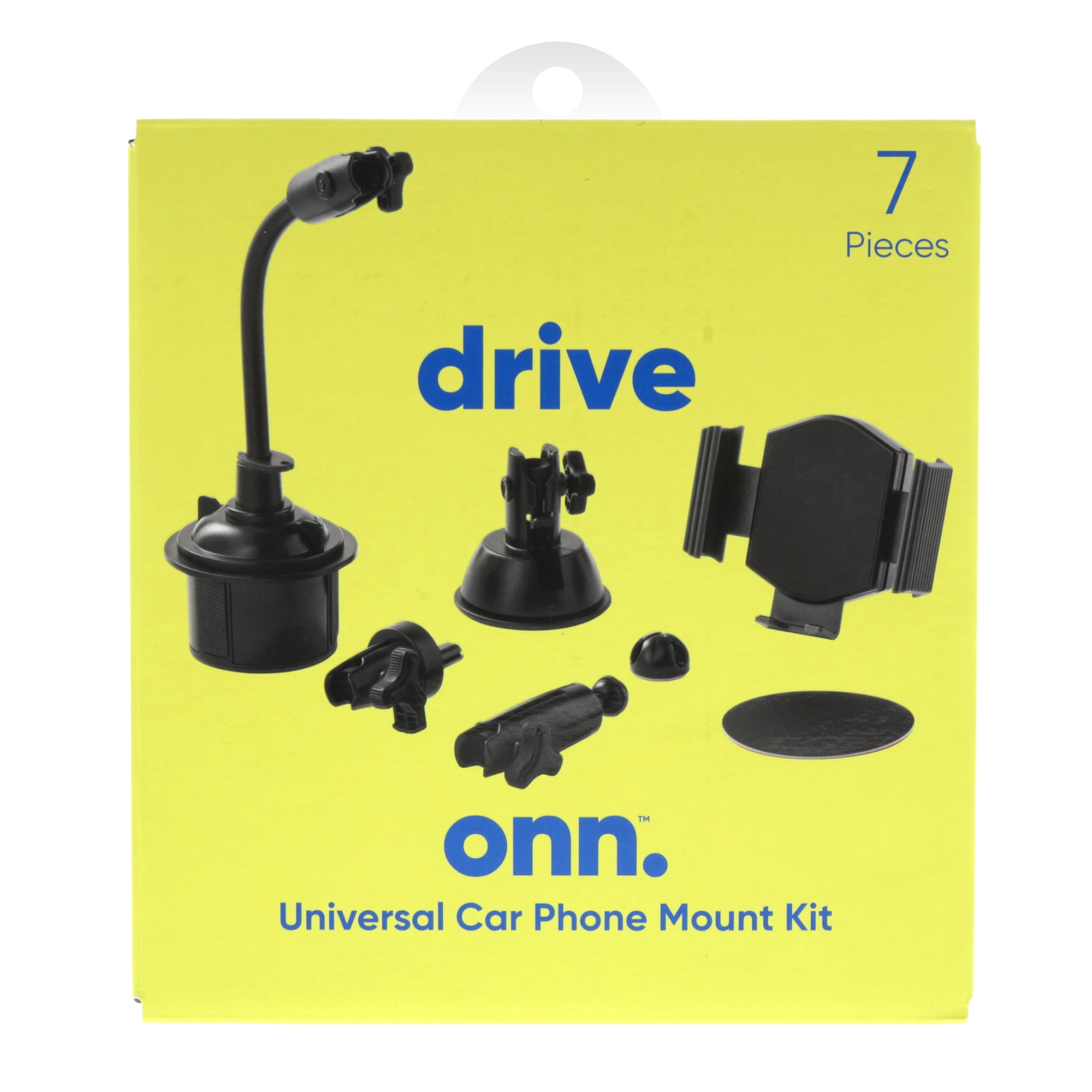 onn. 7-in-1 Universal Car Phone Mount Kit