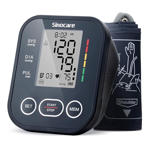 Sinocare Upper Arm Blood Pressure Monitor, Adjustable Cuff