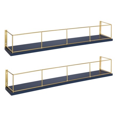 Kate and Laurel Benbrook Floating Shelf Pair