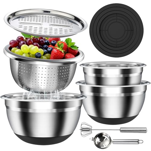Stainless Steel 7-Piece Mixing Bowl Set with Colander