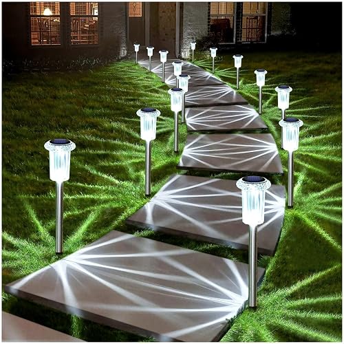 DenicMic Solar Pathway Lights 10 Pack