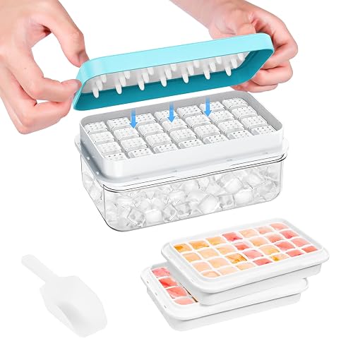 PHINOX Ice Cube Trays with Lid, Bin, and Scoop