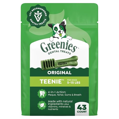 Greenies Teenie Dental Dog Treats, 43 Count
