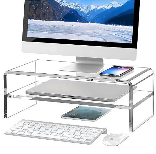 Egchi Clear Acrylic Monitor Riser