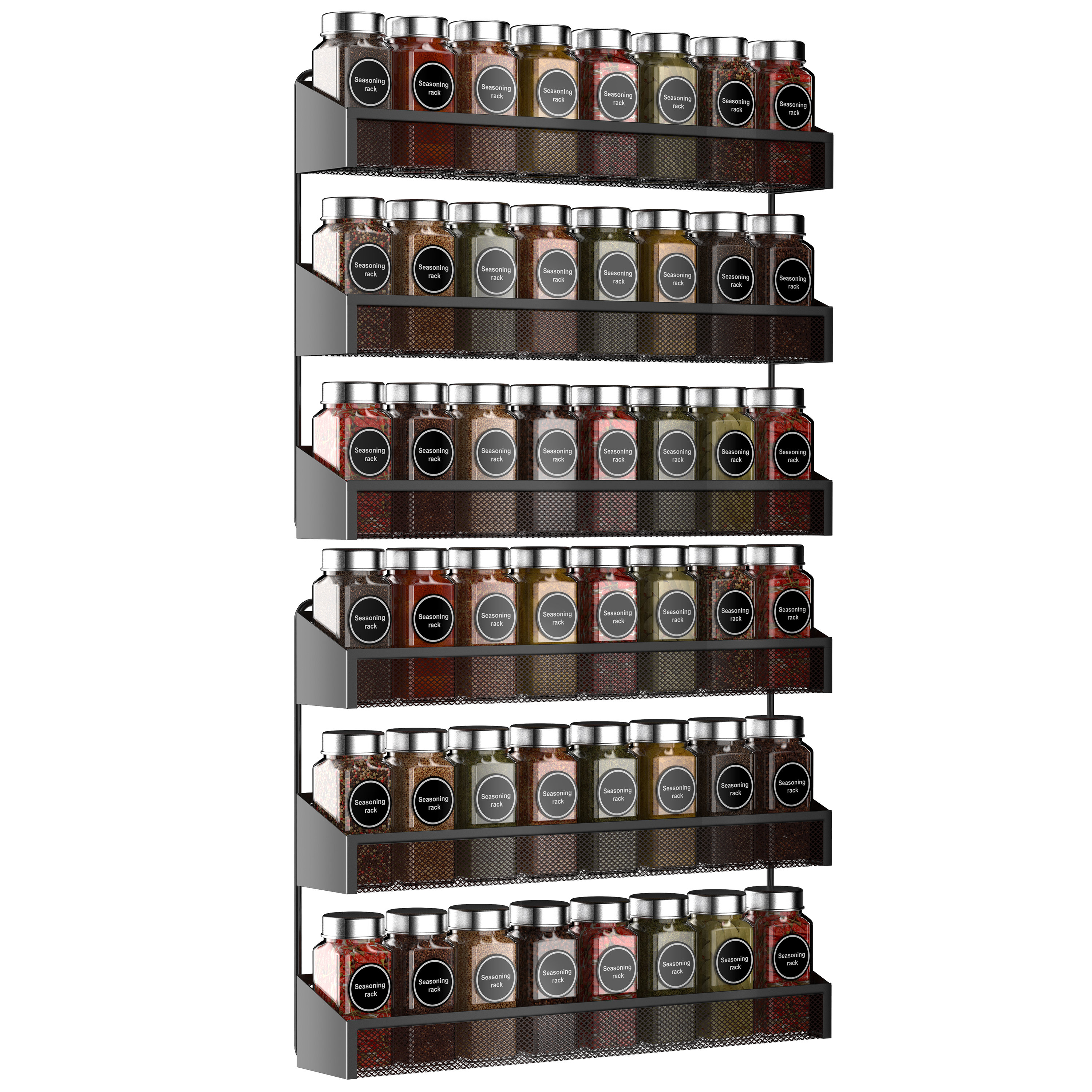 Prep & Savour Wall Spice Rack, Set of 2