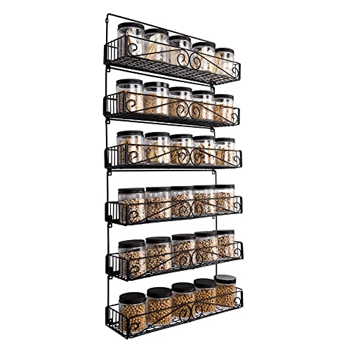SWOMMOLY 6-Pack Stackable Wall Spice Racks