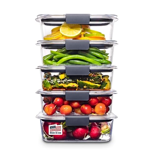 Rubbermaid Brilliance Tritan Containers, Set of 5