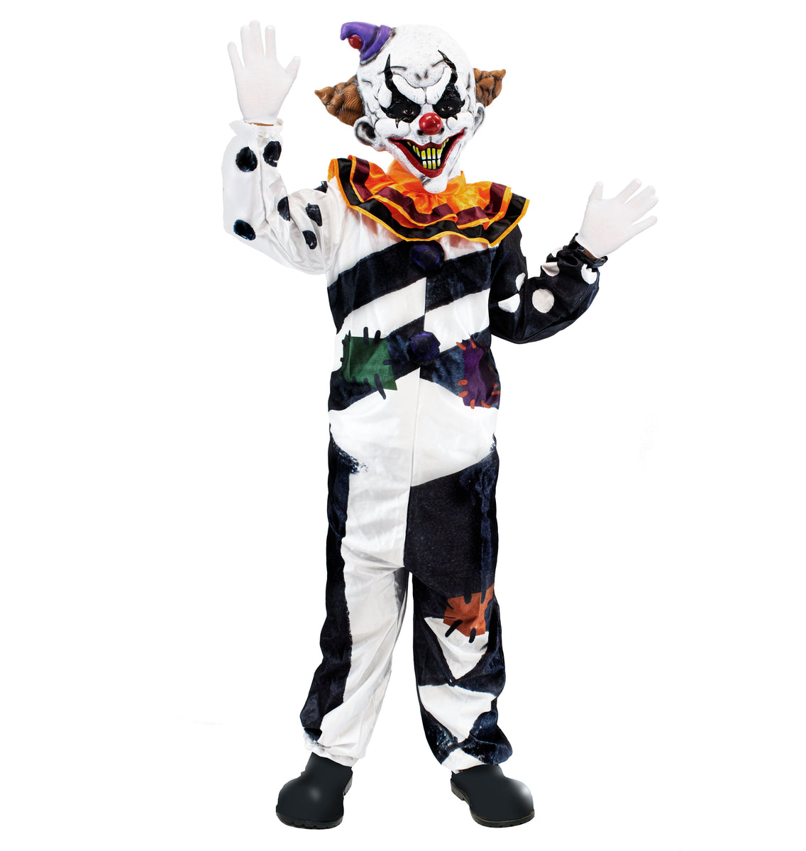 Kids scary clown costume set