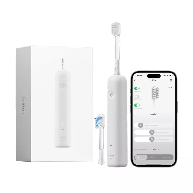 Laifen Wave Special Electric Toothbrush, New 2025 Version Oscillation & Vibration Sonic Electric Toothbrush for Adults with App, 2 Brush Heads, IP68 Waterproof Travel Powered Toothbrush (Matte Grey)