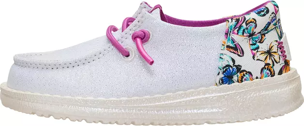 HEYDUDE Girl's T Wendy Funk Butterfly Slip On Shoe, Iridescent Size 6
