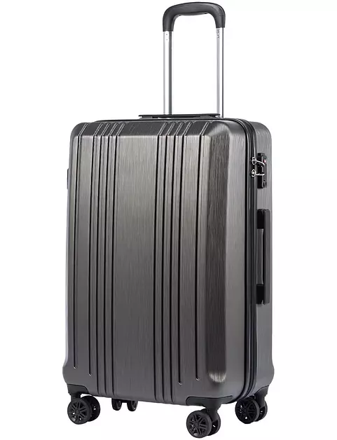 Coolife PC+ABS Hardshell Luggage, TSA Lock, Spinner Wheels, 24in Checked