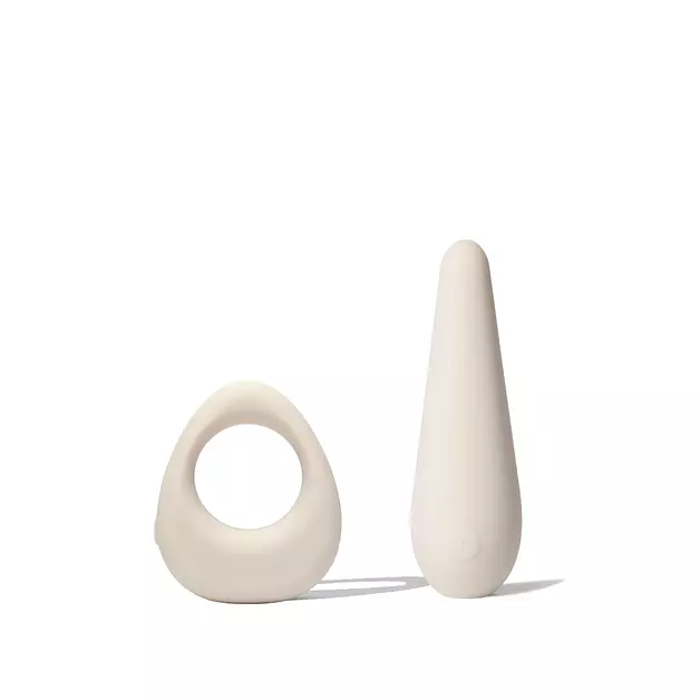 Maude Vibe (Grey) + Band (Grey) - Vibrating Penis Ring + Bullet Vibrator Set - Water-Resistant, Latex-Free & 100% Platinum Grade Silicone - Devices & Vibrators for Couples - Sexual Wellness Gift Sets