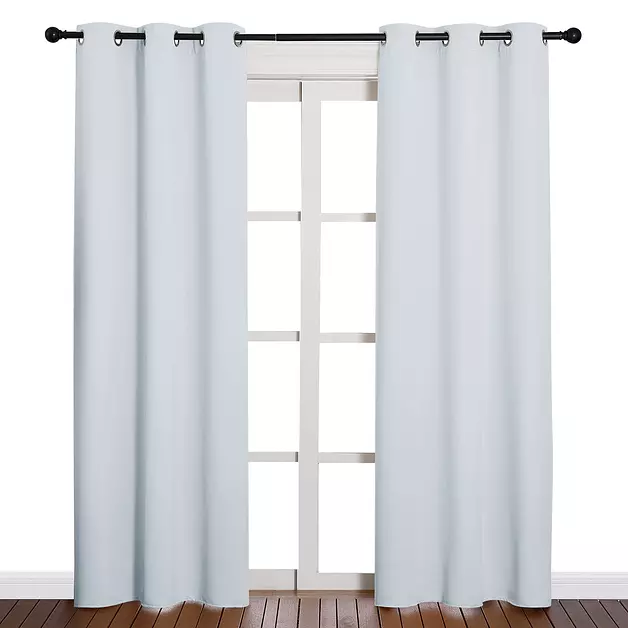 NICETOWN Light Grey Blackout Curtains for Bedroom 42" w x 84" L 2 Panels