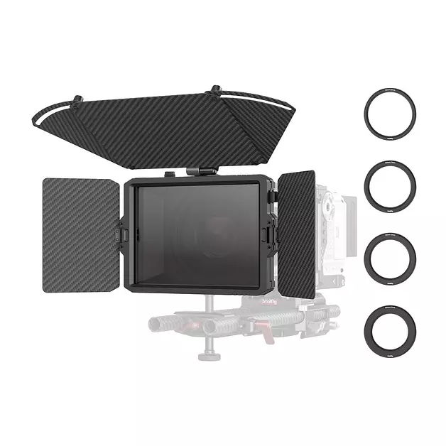 SmallRig Mini Matte Box Pro Flag Kit Includes Two 4 x 5.65 Filter Frame