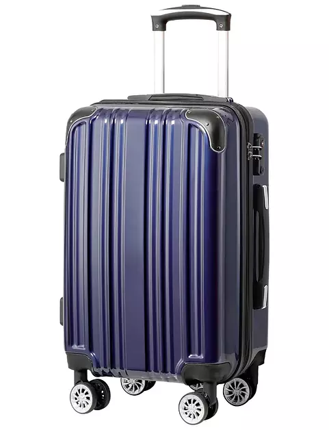 Coolife Luggage, Lightweight and Durable Hardshell, 20 in, navy new
