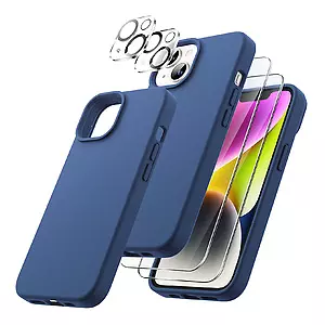 JETech 3-in-1 Silicone Case for iPhone 14 Plus 6.7-Inch