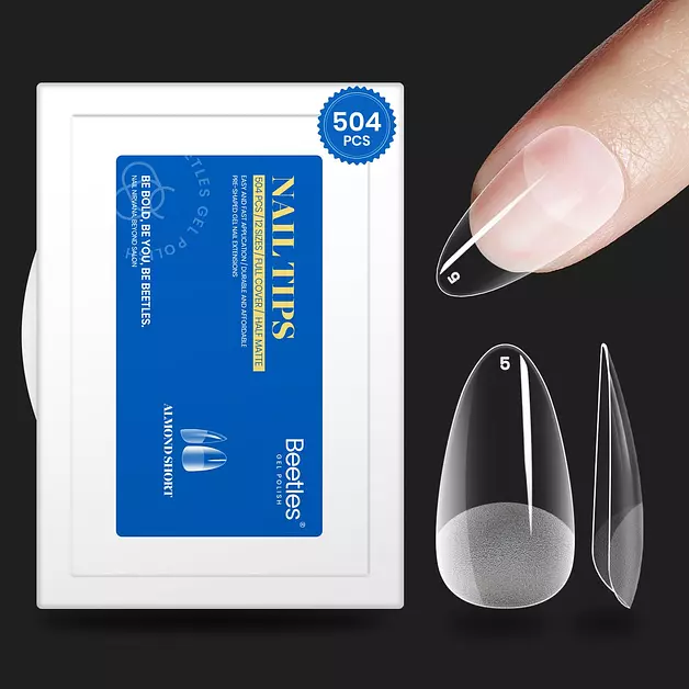Beetles Gel Nail Tips Easy Nail Extension Etch X Nail Tips 504Pcs